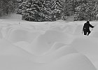Monticules de neige dans un marécage : Bauges, Walks
