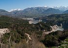 NNE - Lac de Sautet, le Coiro (? à g) , Tête de l'Ermitat, Rocher du Lac, Côte Rouge (centre, avec le Chauvet devant), Col de l'Eterpat, le Chamoux (N.D de la Salette), Croix de Rougny (à d) : Dévoluy, Walks