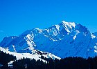 ENE - Aiguille du Goûter (à g), Dôme du Goûter, Mont Blanc (centre) : Beaufortain, Walks