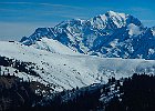 ENE - Aiguille Verte (à g), Aiguille du Goûter, Dôme du Goûter (centre), Mont Blanc : Beaufortain, Walks